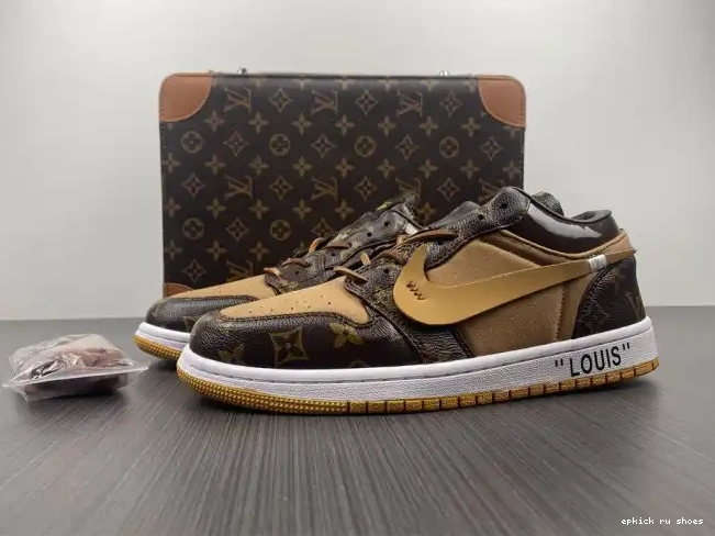 Rep LOW Air 1 Off-Louis Jordan x AJ1 OW 0523